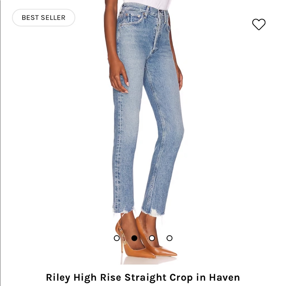 AGOLDE- Riley High Rise Straight Crop in Haven- size 25